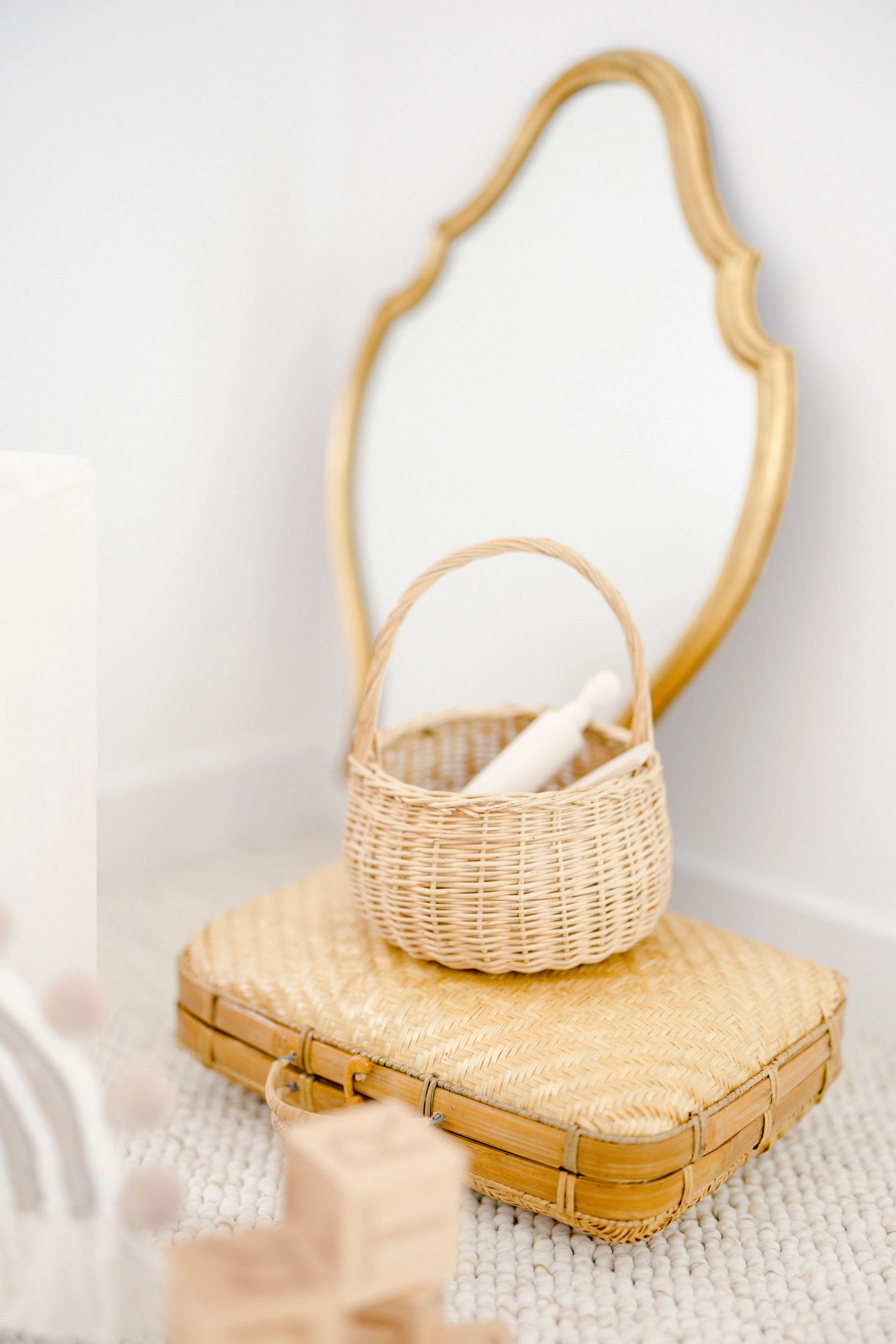 panier osier sac panier de rangement jouet